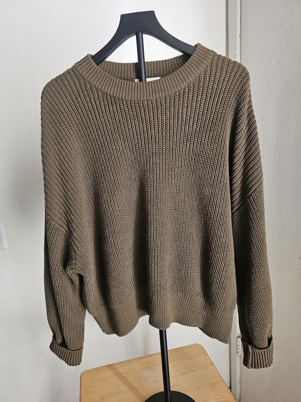 H&M Olive Brown Crewneck Sweater